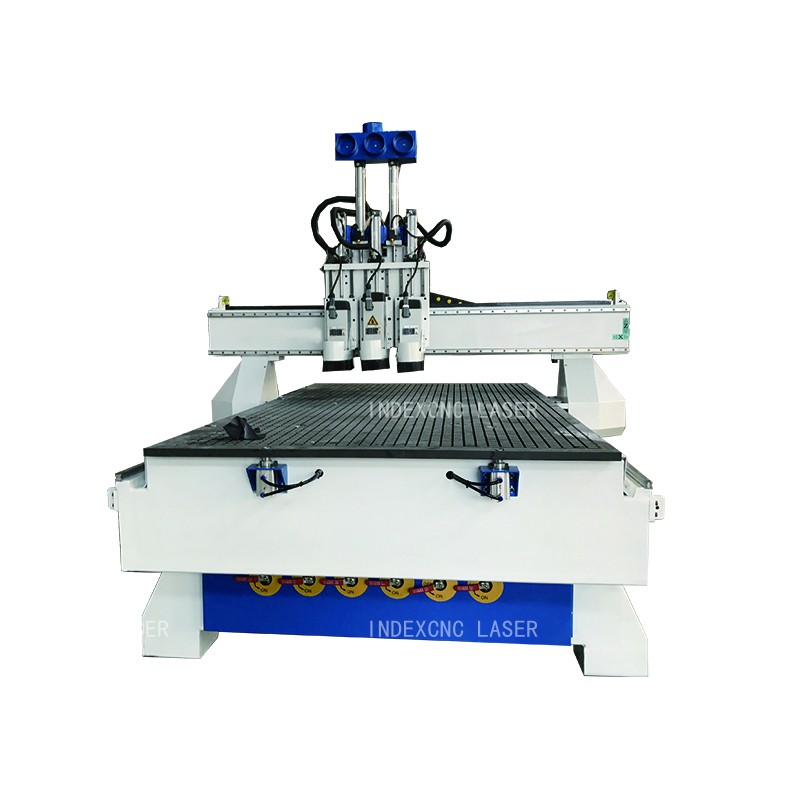 1325 Pneumatic System Three Spindles CNC Router for Wood Furniture